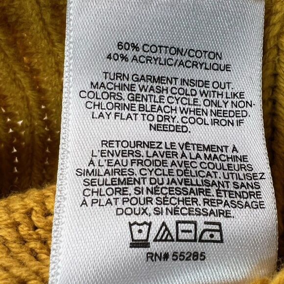 Express Fair Isle Sweater Women’s Size M With plush Linf Sleeves Yellow Gray - Picture 8 of 9